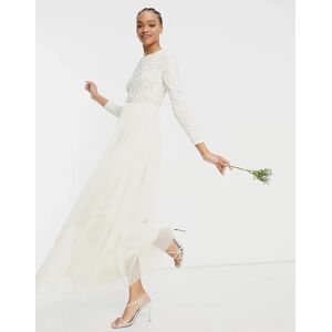 Maya - Robe longue de mariage Ã  manches longues avec