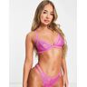 Jojoe Cameron - BrassiÃ¨re triangle en dentelle - Rose violet - PINK Rose M female