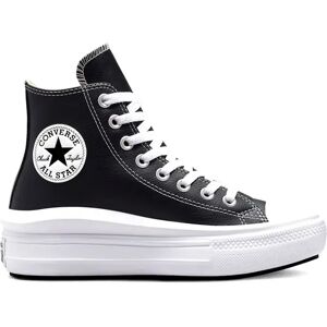 Converse - Chuck Taylor All Star Move - Baskets en cuir Ã  plateforme - Noir et blanc Noir 39 female - Publicité