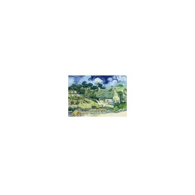 Puzzle Bluebird Vincent Van Gogh - Cottages de chaume à Cordeville, 1890 - Publicité Puzzle Bluebird Vincent Van Gogh - Cottages de chaume à Cordeville, 1890 - Publicité