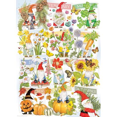 Cobble Hill Puzzle A Happy Gnome Life - Puzzle - Publicité Cobble Hill Puzzle A Happy Gnome Life - Puzzle - Publicité