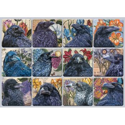 Cobble Hill Puzzle Collage Corbeaux - Random Cut - 1000 pièces - Publicité Cobble Hill Puzzle Collage Corbeaux - Random Cut - 1000 pièces - Publicité