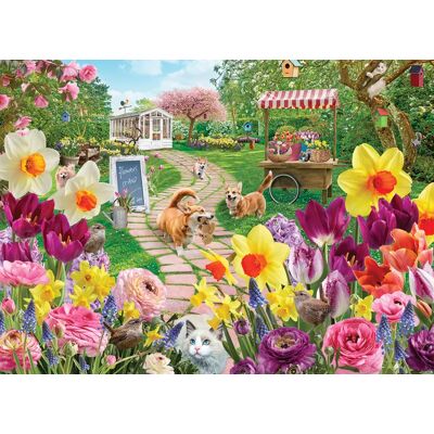 Cobble Hill Puzzle Folie Printanière - 1000 pièces - Publicité Cobble Hill Puzzle Folie Printanière - 1000 pièces - Publicité