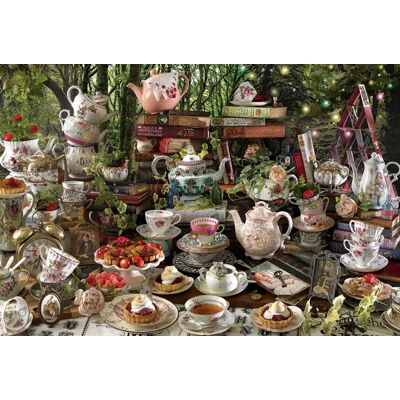 Cobble Hill Mad Hatter's Tea Party 2000 Pièces - Puzzle - Publicité Cobble Hill Mad Hatter's Tea Party 2000 Pièces - Puzzle - Publicité