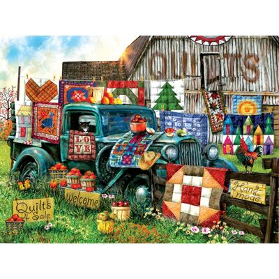 SunsOut Puzzle Tom Wood - Quilts for Sale - 1000 pièces - Publicité SunsOut Puzzle Tom Wood - Quilts for Sale - 1000 pièces - Publicité