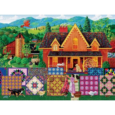 SunsOut Puzzle Joseph Burgess - Morning Day Quilt - 1000 pièces - Publicité SunsOut Puzzle Joseph Burgess - Morning Day Quilt - 1000 pièces - Publicité