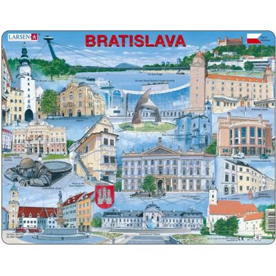 Puzzle Bratislava Larsen - 65 pièces - Monuments de la ville - Publicité Puzzle Bratislava Larsen - 65 pièces - Monuments de la ville - Publicité