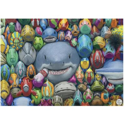 Dino Poissons Colorés Puzzle - Puzzle - Publicité Dino Poissons Colorés Puzzle - Puzzle - Publicité