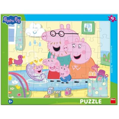 Dino Puzzle Peppa Pig : Frères et Soeurs - 26 à 50 pièces - Publicité Dino Puzzle Peppa Pig : Frères et Soeurs - 26 à 50 pièces - Publicité