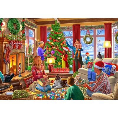 Bluebird Puzzle Puzzle Christmas Decorating - 1000 pièces - Publicité Bluebird Puzzle Puzzle Christmas Decorating - 1000 pièces - Publicité