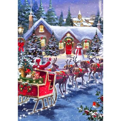 Bluebird Père Noël et Traîneau Puzzle - 500 Pièces - Publicité Bluebird Père Noël et Traîneau Puzzle - 500 Pièces - Publicité