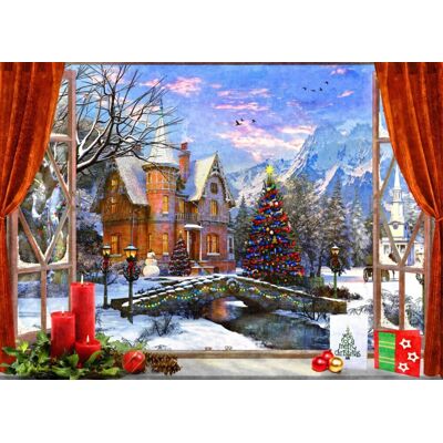 Bluebird Puzzle Puzzle Christmas Mountain View - 500 à 999 pièces - Publicité Bluebird Puzzle Puzzle Christmas Mountain View - 500 à 999 pièces - Publicité