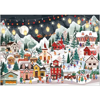 Interdruk Puzzle Christmas Night - 1000 pièces - Publicité Interdruk Puzzle Christmas Night - 1000 pièces - Publicité