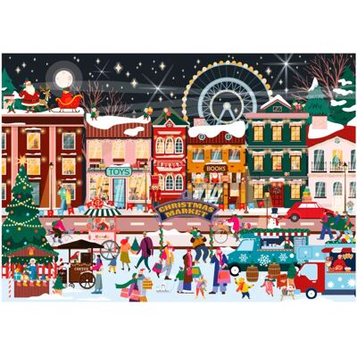 Interdruk Puzzle Edition Spéciale - Christmas Street - 500 à 999 pièces - Publicité Interdruk Puzzle Edition Spéciale - Christmas Street - 500 à 999 pièces - Publicité