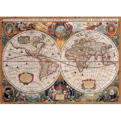 Puzzle Carte Antique du Monde - 1000 Pièces - Publicité Puzzle Carte Antique du Monde - 1000 Pièces - Publicité