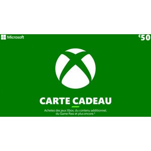 Microsoft Carte cadeau Xbox 50€