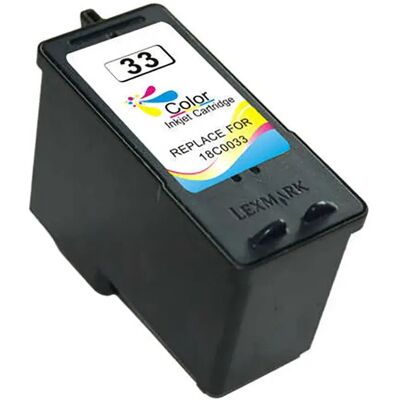 Cartouche d'encre tricolore Lexmark 33 - Compatible avec Plusieurs Modèles - Publicité Cartouche d'encre tricolore Lexmark 33 - Compatible avec Plusieurs Modèles - Publicité