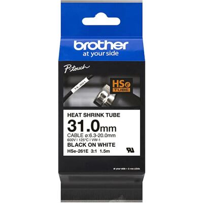 Brother Étiquettes Imprimées Sur Ruban Hse-261e White / Black One Size unisex - Publicité Brother Étiquettes Imprimées Sur Ruban Hse-261e White / Black One Size unisex - Publicité
