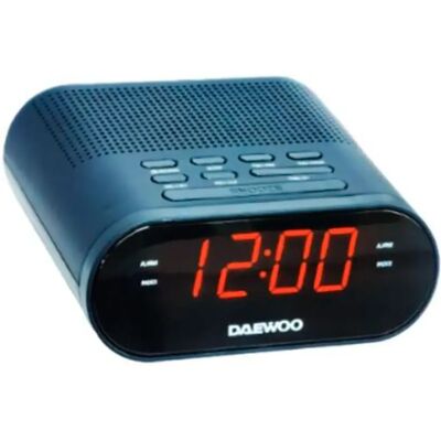 Réveil Radio Daewoo Noir - Horloge-Radio - Publicité Réveil Radio Daewoo Noir - Horloge-Radio - Publicité