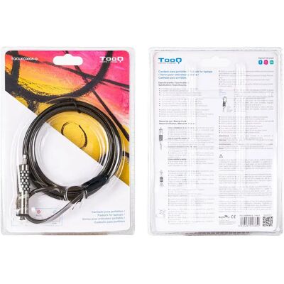 Tooq Tqclkc0035-g T-nano Câble De Sécurité Pour Ordinateur Portable 1.5 M Black One Size - Publicité Tooq Tqclkc0035-g T-nano Câble De Sécurité Pour Ordinateur Portable 1.5 M Black One Size - Publicité