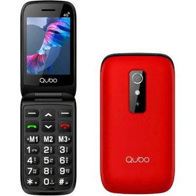 Qubo Téléphone Portable P-220rd 4g Red One Size - Publicité Qubo Téléphone Portable P-220rd 4g Red One Size - Publicité