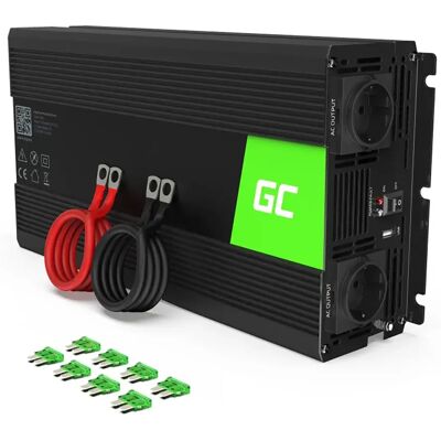 Green Cell Convertisseur De Puissance Inv24 1500w Black One Size unisex - Publicité Green Cell Convertisseur De Puissance Inv24 1500w Black One Size unisex - Publicité