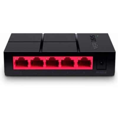 Mercusys Switch Ms105g 5 Black / Red One Size - Publicité Mercusys Switch Ms105g 5 Black / Red One Size - Publicité