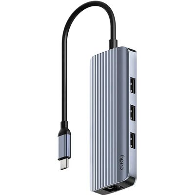 Cudy UH606 Hub USB-C - 4K HDMI, 6-en-1, 100W PD - Publicité Cudy UH606 Hub USB-C - 4K HDMI, 6-en-1, 100W PD - Publicité
