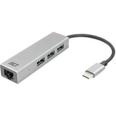 ACT CONNECTIVITY AC7055 Hub USB-C 3-en-1 - Gris - Publicité ACT CONNECTIVITY AC7055 Hub USB-C 3-en-1 - Gris - Publicité