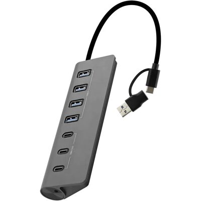 TNB - Hub 7en1 - USB-A USB-C 3.0 - 5 Gbps - Publicité TNB - Hub 7en1 - USB-A USB-C 3.0 - 5 Gbps - Publicité