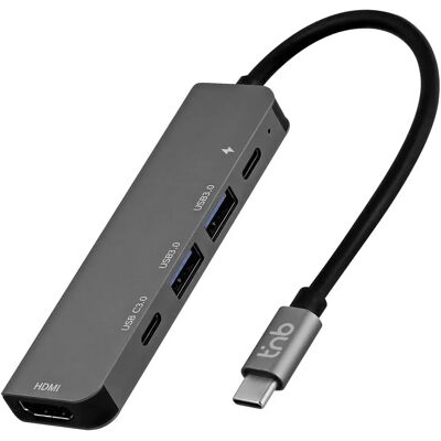 Tnb Hub Iclick 5-in-1 Gray One Size - Publicité Tnb Hub Iclick 5-in-1 Gray One Size - Publicité