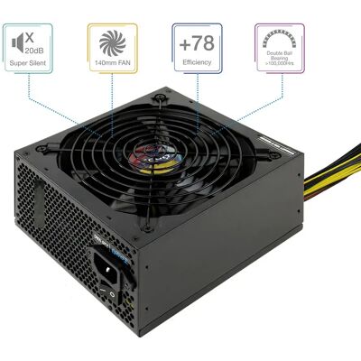 Tooq Bloc D´alimentation Tqapolo-650sp 650w Black One Size unisex - Publicité Tooq Bloc D´alimentation Tqapolo-650sp 650w Black One Size unisex - Publicité