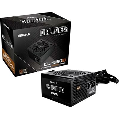 ASRock Bloc D´alimentation Cl-550b 550w 80 Plus Bronze Black One Size - Publicité ASRock Bloc D´alimentation Cl-550b 550w 80 Plus Bronze Black One Size - Publicité