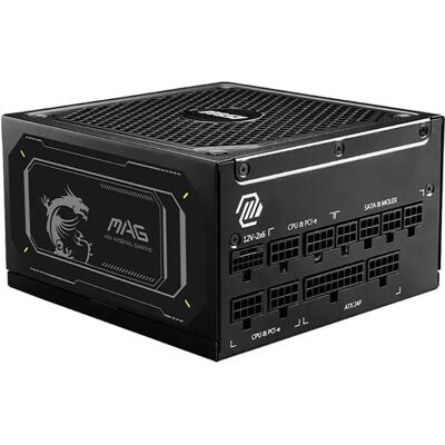 MSI Alimentation Modulaire Mag A1000gl Pcie5 Ii 80 Plus Gold 1000w Black One Size unisex - Publicité MSI Alimentation Modulaire Mag A1000gl Pcie5 Ii 80 Plus Gold 1000w Black One Size unisex - Publicité