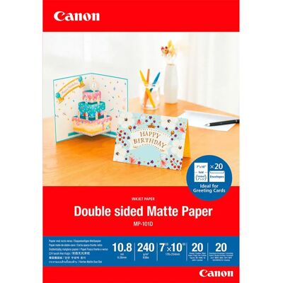 Canon Papier Photo Mp-101 D 7x10 Cm 20 Sheets Double Sided Matte 240 G Matt One Size unisex - Publicité Canon Papier Photo Mp-101 D 7x10 Cm 20 Sheets Double Sided Matte 240 G Matt One Size unisex - Publicité