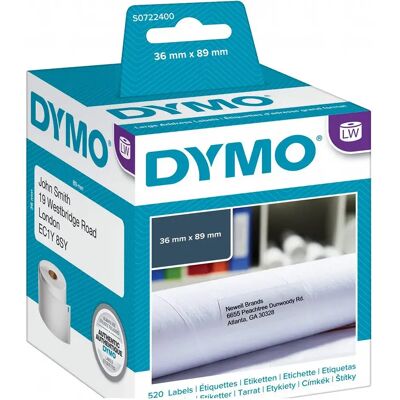 Dymo étiquette Grandes étiquettes D´adresse 99012 89x36 Mm 260 Unités White One Size unisex - Publicité Dymo étiquette Grandes étiquettes D´adresse 99012 89x36 Mm 260 Unités White One Size unisex - Publicité