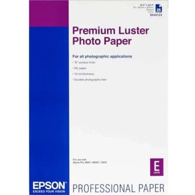 Epson Papier Photo Premium Luster A2 25 Feuilles White One Size unisex - Publicité Epson Papier Photo Premium Luster A2 25 Feuilles White One Size unisex - Publicité