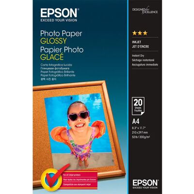 Epson Papier Photo A4 Brillant 20 Feuilles One Size unisex - Publicité Epson Papier Photo A4 Brillant 20 Feuilles One Size unisex - Publicité