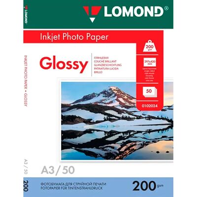 Lomond Papier Photo Brillant 200 G/m² A3 50 Feuilles White One Size unisex - Publicité Lomond Papier Photo Brillant 200 G/m² A3 50 Feuilles White One Size unisex - Publicité