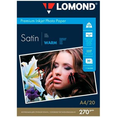 Lomond Papier Photo Satiné A4 270 G/m2 White One Size unisex - Publicité Lomond Papier Photo Satiné A4 270 G/m2 White One Size unisex - Publicité