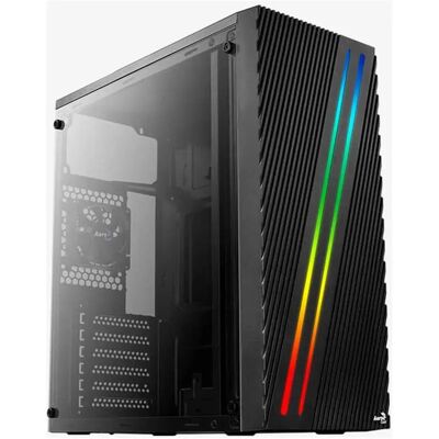 Aerocool Boîtier Pc Streak Black One Size unisex - Publicité Aerocool Boîtier Pc Streak Black One Size unisex - Publicité