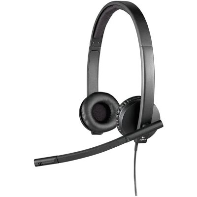 Logitech Casque Voip H570e Stereo Black / Silver One Size unisex - Publicité Logitech Casque Voip H570e Stereo Black / Silver One Size unisex - Publicité