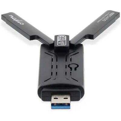 Nedis Adaptateur Usb Wifi Ax5400 Black One Size unisex - Publicité Nedis Adaptateur Usb Wifi Ax5400 Black One Size unisex - Publicité