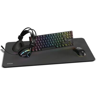 Drift Kit De Jeu Souris Clavier Casque Tapis De Souris Klass Black One Size - Publicité Drift Kit De Jeu Souris Clavier Casque Tapis De Souris Klass Black One Size - Publicité