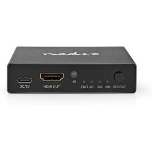 Nedis Commutateur Hdmi 3 Ports 3xhdmi Entrée Vers 1xhdmi Sortie 8k Télécommande Aluminium 60hz Anthracite One Size unisex - Publicité Nedis Commutateur Hdmi 3 Ports 3xhdmi Entrée Vers 1xhdmi Sortie 8k Télécommande Aluminium 60hz Anthracite One Size unisex - Publicité