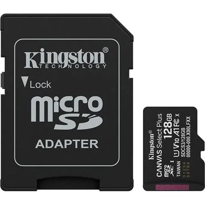 Kingston Carte Mémoire 128gb Microsdxc Canvas Select Plus Gen3 150mb/s A1 Black One Size unisex - Publicité Kingston Carte Mémoire 128gb Microsdxc Canvas Select Plus Gen3 150mb/s A1 Black One Size unisex - Publicité