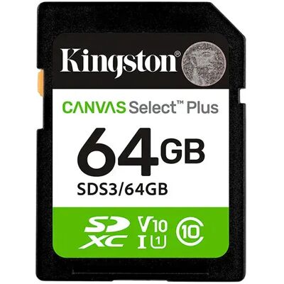 Kingston Carte Mémoire 64gb Sdxc Canvas Select Plus Gen3 100 Mb/s C10 Uhs-i U1 V10 Black One Size unisex - Publicité Kingston Carte Mémoire 64gb Sdxc Canvas Select Plus Gen3 100 Mb/s C10 Uhs-i U1 V10 Black One Size unisex - Publicité