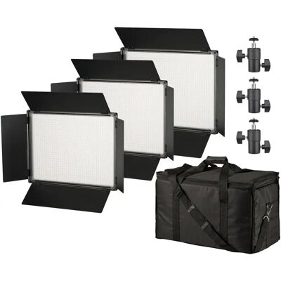 Bresser Ensemble D´éclairage à Panneau Led Bicolore Sh-bi 1200a 3 Unités Black One Size unisex - Publicité Bresser Ensemble D´éclairage à Panneau Led Bicolore Sh-bi 1200a 3 Unités Black One Size unisex - Publicité