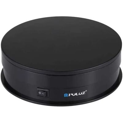 Puluz 360° Tourne-disque Électrique - Caméra, Bijoux, Montre, 15cm Noir - Présentoir Rotatif - Publicité Puluz 360° Tourne-disque Électrique - Caméra, Bijoux, Montre, 15cm Noir - Présentoir Rotatif - Publicité