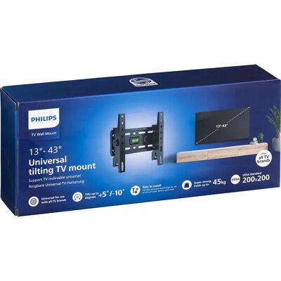 Philips Support Mural Pour Tv Universal 13-43 Black One Size unisex - Publicité Philips Support Mural Pour Tv Universal 13-43 Black One Size unisex - Publicité
